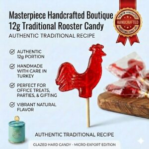 Masterpiece Handcrafted Boutique 12g Traditional Rooster Candy