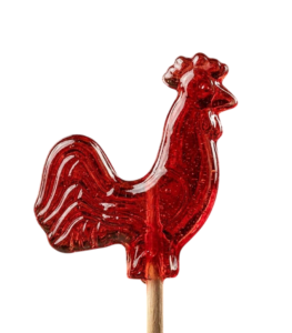 Artisanal Handcrafted rooster lollipop