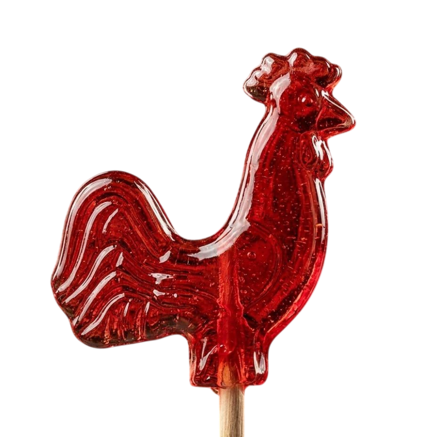 Artisanal Handcrafted rooster lollipop
